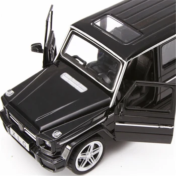 1/24 Aukštos modeliavimas Benz G63 Lydinio Automobilio Modelį Metalo Diecasts Žaislinės Transporto priemonės Traukti Atgal Mirksi Muzikos Vaikams, Žaislai, dovanos
