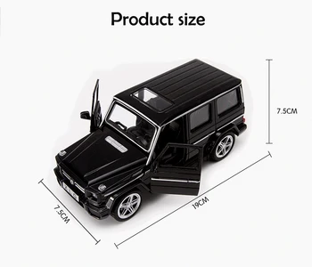 1/24 Aukštos modeliavimas Benz G63 Lydinio Automobilio Modelį Metalo Diecasts Žaislinės Transporto priemonės Traukti Atgal Mirksi Muzikos Vaikams, Žaislai, dovanos