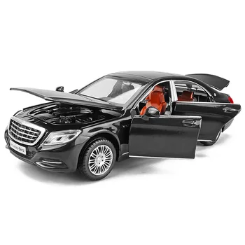 1/32 Maybach S600 Diecast Metal Automobilių Modeliai Didelis Modeliavimas Transporto priemonės Žaislas Su Šviesos Muzika 6 Durys Gali Būti Atidaromos Dovanos Vaikams