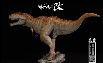 1:35 Nanmu Giganotosaurus Behemoth Dinozaurai Priešistorinių Gyvūnų Žaislas Kilnojamojo Žandikaulio Ruda Raudona Spalva su Pagrindo Deluxe versija