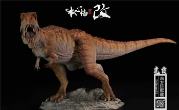 1:35 Nanmu Giganotosaurus Behemoth Dinozaurai Priešistorinių Gyvūnų Žaislas Kilnojamojo Žandikaulio Ruda Raudona Spalva su Pagrindo Deluxe versija