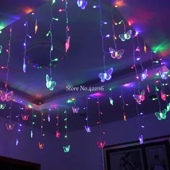 1.5 m, 48 LED Užuolaidų Varveklis Žibintai LED String PASAKŲ Juostelės Kalėdinė Girlianda Atostogų Žiburiai partijų Vestuvių Namo Kambaryje Apdaila