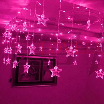 1.5 m, 48 LED Užuolaidų Varveklis Žibintai LED String PASAKŲ Juostelės Kalėdinė Girlianda Atostogų Žiburiai partijų Vestuvių Namo Kambaryje Apdaila
