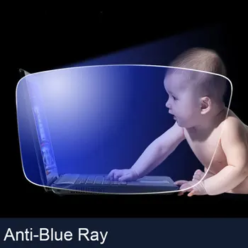 1.74 Photochromic-Pilkos spalvos Lęšiai su Anti-blue Ray Apsaugos Optinis Receptą, Akinių Lęšiai, Anti-reflective ir Anti-glare