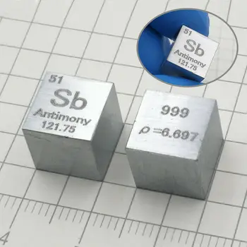 1 gabalas 10mm 99.9% kubinių stibis, SB, periodinės lentelės gramatikos dalys