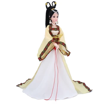 1 Set 30 cm Kinijos Kostiumas Lėlės 3D Akis Lėlės Suknelė ir Priedai 12 Kilnojamojo Sąnarių Pasakų Lėlės Dovana Mergaitė