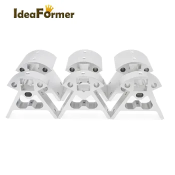 1 Set 3D Spausdintuvas Aliuminio Medžiagos Kossel Delta Vertex Kampai 3pcs Apačios+3pcs Top 2020 Serijos Aliuminio štampavimo profilis.