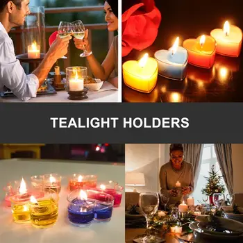 1 Set Tealight Turėtojų Candlewicks Tealight Puodeliai Širdies Aikštėje Turėtojas Candlewicks Žvakių Indeliai 