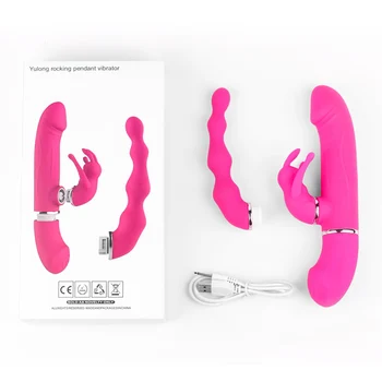 1 Vnt Vibratorius 2 in 1 Sekso Žaislas Suaugusiųjų Produkto Nuimamas USB Įkrovimo Moterims reklamos Kainos