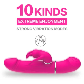 1 Vnt Vibratorius 2 in 1 Sekso Žaislas Suaugusiųjų Produkto Nuimamas USB Įkrovimo Moterims reklamos Kainos