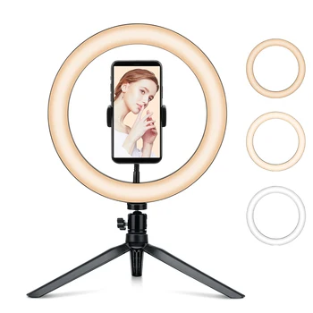 10 Colių LED Šviesos Žiedas Pritemdomi 6000K Lempos Selfie Žiedas Šviesos Studija Fotografija, Foto, Video Žiedas Užpildyti Šviesos Fotoaparato Priedai