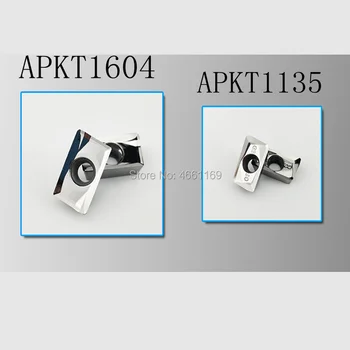 10 vnt APKT1604 PDFR APKT1135 MA H01 aliuminio žirklės ašmenys įterpti pjovimo įrankis, tekinimo įrankiai, įrankiai cnc AL + alavo lydinio medienos
