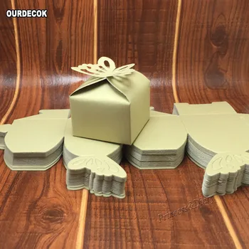 100 vienetų dekupažas popieriaus Butterfly vestuvių saldainių dėžutė šokolado dėžutės vestuvių dovanos svečiams vestuvių suvenyrų Nemokama Laivas