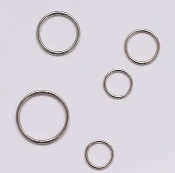 100 vnt. / daug 6mm/8mm/10mm/12mm/15 mm/20mm sidabro žiedas slankiklį kablys liemenėlė siuvimo sagtis