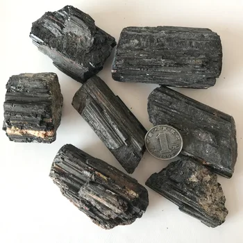 100g/pak Natūralus Juodas Turmalino Kristalas Brangakmenio Kolekcionuojamų Grubus Roko Mineralinių Pavyzdys Gydymo Akmuo Namų Dekoro
