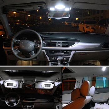 100vnt C5W CANBUS LED C10W LED Lempučių Girlianda 31mm 36mm 39mm 41mm SPT Automobilio Salono Kupolo Žibintas Licenciją Plokštelės Šviesos Honda Audi