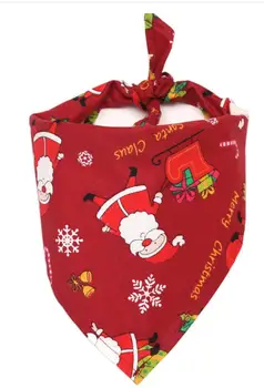 100vnt/daug Kalėdų Pet Šuo, Šuniukas katės medvilnės skarelės Apykaklės skara Pet kaklaraištis Y10705 gali pasirinkti spalva