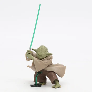 10cm Star Wars Žaislų Meistras Yoda Darth Jedi Knight PVC Veiksmų Skaičiai, Jėga Pažadina Duomenys Kolekcijos Modelis Žaislas