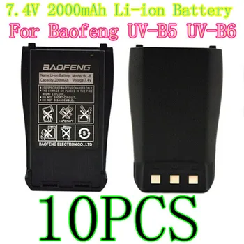 10vnt Nauji BaoFeng BL-B 7.4 V 2000mAh Li-ion Baterija BaoFeng UV-B5/UV-B6 Walkie Talkie