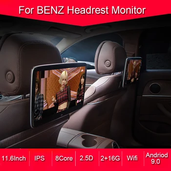 11.6 colių Automobilių Galinis Pramogų Sistema Mercedes Benz Andriod 9.0 automobilių pogalvių monitorius 8 Core wifi vaizdo grotuvas bluetooth