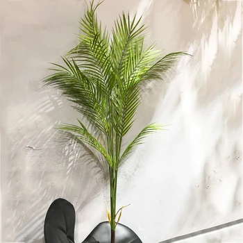 125cm Atogrąžų Palmių Dirbtiniai Augalai Netikrą Monstera Plastiko Palmių Lapų Aukščio Medžio Šaką Sode Kambarį Dekoro