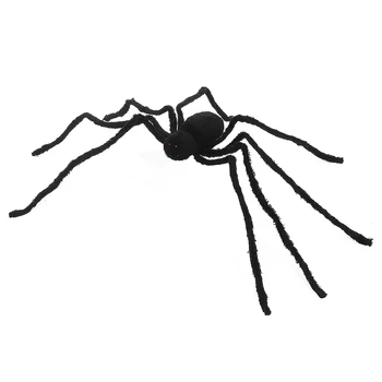 125cm Giant Spider Helovinas Rekvizitai Pliušinis Vorai Modeliavimas Juodas Voras Anekdotai Žaislai Išdaiga Apgauti Halloween Party Renginys Dekoras