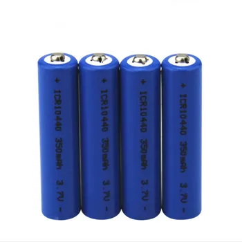 12pcs Didelės galios 3.7 v 350mAh AAA akumuliatorius 10440 ličio baterija žibintuvėlis elektroninių cigarečių įkrovimo baterija (akumuliatorius
