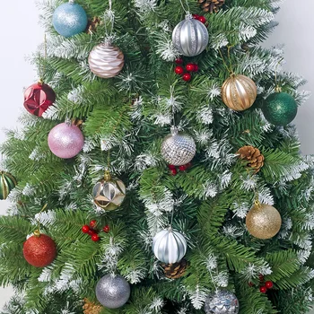 12pcs Kalėdų Eglutės papuošalus Kamuolius Menkniekis Kalėdos Šalis Hanging Ball Ornamentu Dekoravimui Namuose Kalėdų Dovana Kerst natale