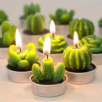 12pcs Žvakė kaktusas Žvakė Namų dekoro žvakės Dirbtinės Sultingi Augalai Žvakė Nerūkomojo Aromaterapija Amatų Žvakė Creativ