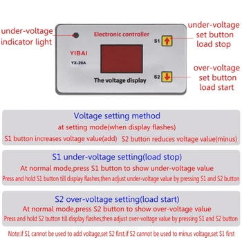 12V Battery Low Voltage Cut off Automatinis įjungimas Apsauga Undervoltage Valdytojas