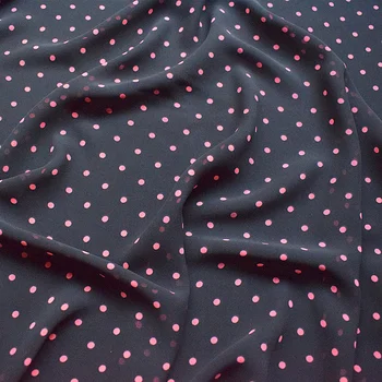 145x100cm Importuotų Mados Pink Dot Stilius Spausdinti Minkštas Šifono Audinio Moterų Long beach Suknelė,Marškiniai Siuvimo Audinio Apmušalai