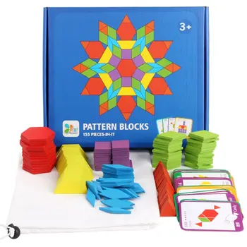 155pcs Rinkinys Medinė Dėlionė Valdybos Kūdikių Montessori Ugdymo Žaislai Vaikams Mokymosi Plėtros Žaislas