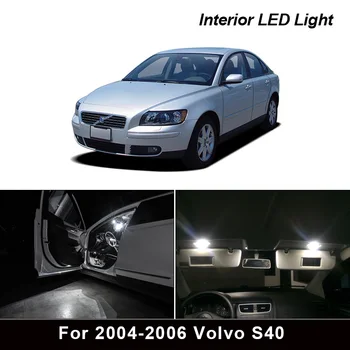15vnt Canbus Klaidų, LED Interjero Šviesos Rinkinys Paketas 2004-2006 m. Volvo S40 Automobilių Reikmenys Žemėlapis Dome Kamieno Licencijos Šviesos