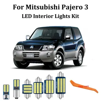 16pcs Balta Klaidų LED Automobilių Vidaus apšvietimo Komplektas Mitsubishi Montero Shogun Pajero 3 V60 V73 V75 V77 (2000-2006 m.)