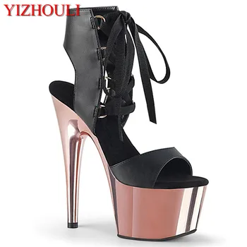 17cm stiletto kulniukai, 7in ašigalio šokių batai, dengimo platforma seksualus naktinis klubas modelio šalis batai