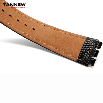 17mm juoda balta ruda laikrodis dirželis swatch YGS716 YAS100 moterų watchband lazdos driežas natūralios odos Apyrankė