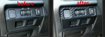 1pc ABS Anglies pluošto grūdų Žibintų reguliavimo jungiklį apdailos dangtelis Subaru Forester 2013-2017 m / XV 2012-2017