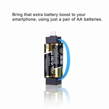 1Pc Nešiojamų Magnetinio AA/AAA Baterija Micro USB Pagalbos Kroviklis, skirtas 