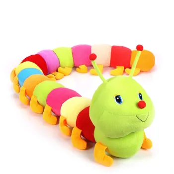 1pcs 50-230cm rūšis sprindžių Caterpillar Lėlės Širdys Įdaryti Pliušinis Žaislas Peluche Klaidą Lėlės Turėti Pagalvę Minkštas Mielas Miela Dovana Geros Kokybės