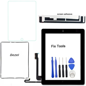 1Pcs skaitmeninis keitiklis Touch Ekranas su Rėmu Bezel (paketas prekės nuotrauka), Skirta Apple iPad 4 A1459 A1460 A1458 Jutiklis Priekinio Stiklo Lęšis