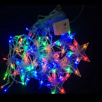 2,5 M LED Užuolaidų Girlianda ant Lango 220V String Žibintai Pasakų Girlianda ar Styginių Žibintai Atostogų Vestuvių Girliandą Šaliai Dekoro