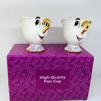 2 Pack Grožio ir Žvėrys Keramikos Puodelis Ponia Potts Arbatos Ceremonija Ponia Archie Taurės Asmeninį Kavos Puodelio Pieno Rinkinys Keramikos Puodelis