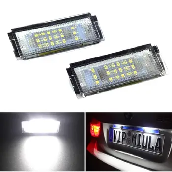 2 VNT. Baltos 18 SMD LED Licencijos numerio apšvietimo Lemputės Automobilių Skaičius Žibintų Lempučių BMW E46 4D (98-03)
