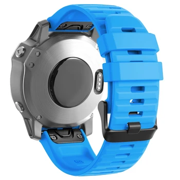 20 22 26mm Sporto Silikono Watchband Wriststrap Garmin Fenix 6X 6 6S Pro 5X 5 5S Plius 3 3HR Easyfit Greito Atleidimo wirstband