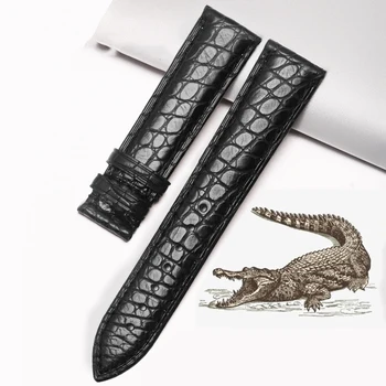 20 22mm Krokodilo odos watchband juoda ruda apyrankė Tinka Huawei Žiūrėti GT 2 PRO smart watch priedai