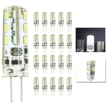 20 vnt./daug G4, LED Apšvietimas, Lemputės 3W LED Prožektoriai, Lemputės, Lempos crystal Šviesos lempos AC DC 12V 24 SMD 3014