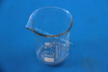 200 mL Lab Stiklo Stiklinę, su plačiu burną, borosilikatinio stiklo 3.3 medžiaga