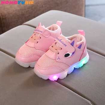 2018 Naujas prekės ženklas mados LED vaikai sportbačiai berniukų, mergaičių batai karšto pardavimo vasarą/Rudenį, spindinčią Cool atsitiktinis kūdikis vaikams, avalynė