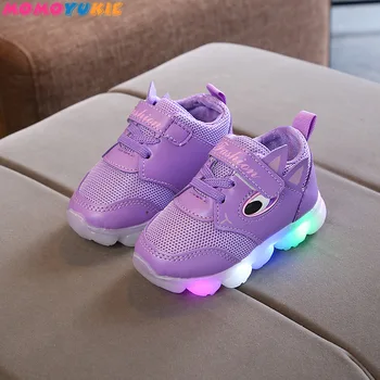 2018 Naujas prekės ženklas mados LED vaikai sportbačiai berniukų, mergaičių batai karšto pardavimo vasarą/Rudenį, spindinčią Cool atsitiktinis kūdikis vaikams, avalynė
