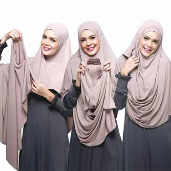 2019 moterų paprastas burbulas medvilnės jersey skara Galvą hijab wrap vientisų spalvų skaros foulard femme musulmonų hijabs parduotuvė, pasirengęs drabužiai